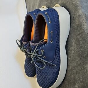 Womens Soft Science The Cruise Loafers Lightweight Woven Leather Laces Size 11